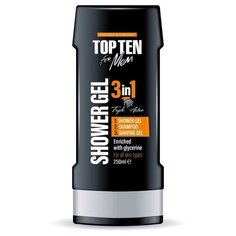 Гель для душа 3 в 1 Top Ten for men, 250 мл