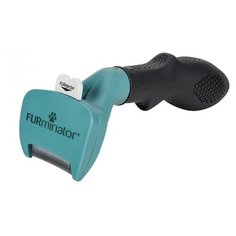 Щетка-триммер FURminator S для маленьких кошек короткошерстных пород зеленый/черный