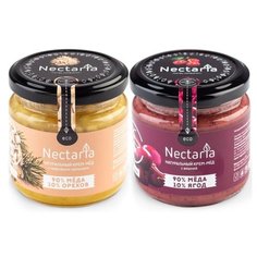 Крем-мед NECTARIA с кедровым орехом, с вишней, 2 шт набор