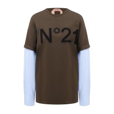 Хлопковый лонгслив N21