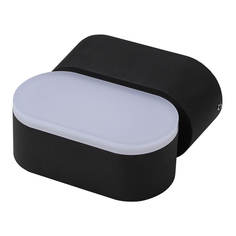 Светильник Эра WL9 BK Декоративная подсветка светодиодная 6Вт IP 54 черный ERA