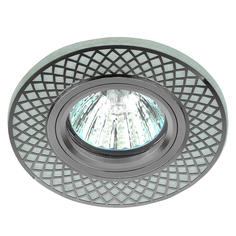 Светильник Эра DK LD42 WH/CH декор cо светодиодной подсветкой MR16, белый/хром ERA