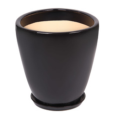 Горшок для цветов с поддоном Qianjin черный 47.5x47.5x49.5 см