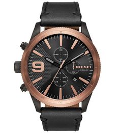 Часы круглой формы с хронографом Diesel