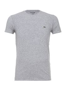 Футболка из хлопка серого цвета Lacoste