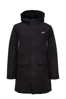 Удлиненная демисезонная куртка с принтом на спине Lacoste