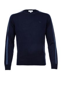Синий джемпер с круглым вырезом Lacoste