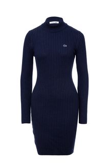 Облегающее трикотажное платье с длинными рукавами Lacoste