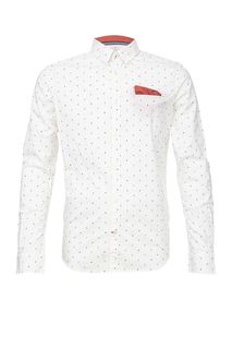 Белая рубашка из хлопка с карманом Tom Tailor
