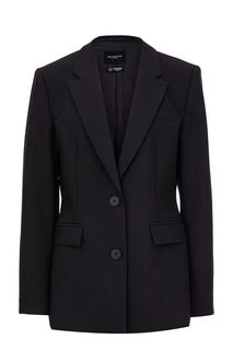 Удлиненный черный пиджак с застежкой на пуговицы Selected