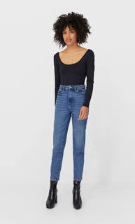 Stradivarius Боди С Длинными Рукавами Женская Коллекция Черный Xs
