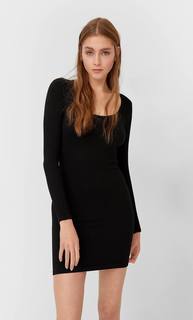 Stradivarius Платье Без Швов Женская Коллекция Черный S