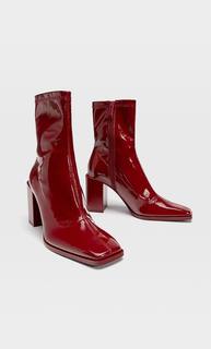 Stradivarius Ботильоны Из Лакированной Искусственной Кожи На Высоком Каблуке Женская Коллекция Multicolor 36