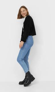 Stradivarius Укороченный Кардиган Женская Коллекция Черный S