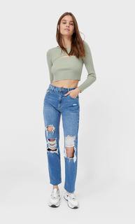 Stradivarius Свитер С Вырезами Женская Коллекция Multicolor Xl