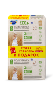 Подгузники Солнце и Луна ECO 4/L (7-14 кг), 2x30 шт.