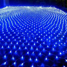 Гирлянда сетка от сети с контроллером 2х2 м 240LED синяя Baziator