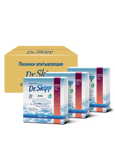Пеленки гигиенические Dr.Skipp супервпитывающие одноразовые 45x60, 60 шт.