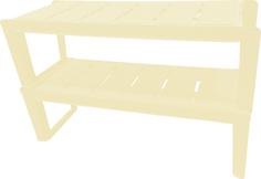 Этажерка для обуви модульная Nature 2 полки слоновая кость Bran Q