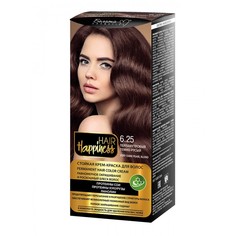 СТОЙКАЯ КРЕМ-КРАСКА ДЛЯ ВОЛОС БЕЛИТА HAIR HAPPINESS тон 6.25 ПЕРЛАМУТРОВЫЙ ТЕМНО-РУСЫЙ