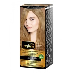 СТОЙКАЯ КРЕМ-КРАСКА ДЛЯ ВОЛОС БЕЛИТА HAIR HAPPINESS тон 8.0 НАТУРАЛЬНЫЙ БЛОНДИН