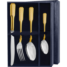 Набор столовый "Эгоист-Русский" ч/п с гравировкой (4пр)+футляр АргентА