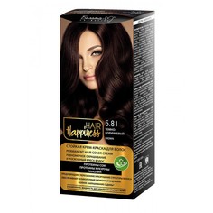 СТОЙКАЯ КРЕМ-КРАСКА ДЛЯ ВОЛОС БЕЛИТА HAIR HAPPINESS тон 5.81 ТЕМНО-КОРИЧНЕВЫЙ