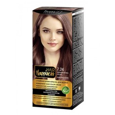 СТОЙКАЯ КРЕМ-КРАСКА ДЛЯ ВОЛОС БЕЛИТА HAIR HAPPINESS тон 7.24 ПЕРЛАМУТРОВО-РУСЫЙ