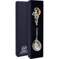 Ложка "Зодиак-Водолей" с позолотой АргентА