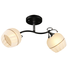 Люстра потолочная 2х60Вт E27 IMEX MD.3314-2-S BK+CH