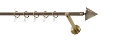 Карниз Werdeco Art Decor триангл, рифленый, 1,6м, Д=16мм, наконечник 2шт