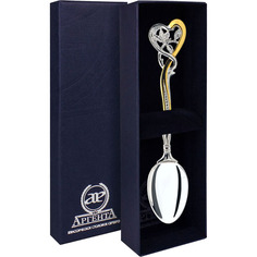 Ложка чайная "Весна" с позолотой АргентА