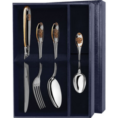 Набор столовый "Эгоист-Единство" с позолотой (4 предмета) АргентА