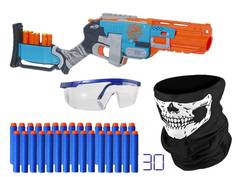 Набор NERF Восстание Слэджфайр № 1 Бластер Зомби Слэджфайр, патроны 30 шт, бандана, очки