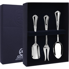 Набор чайный "Фаворит" 3 предмета (совок для сахара + Вилка для лимона + ложка чайная) АргентА