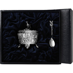 Солонка "Охотничья-Глухарь" с чернением АргентА