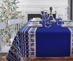 Скатерть Рождественский узор2, размер: 145 х 220 Сирень