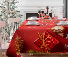 Скатерть Игрушки и подарки, размер: 145 х 120 Сирень