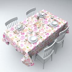 Скатерть Валентинки, размер: 145 х 220 Сирень