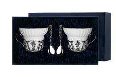 Набор чашек чайных "Ангел"+ ложки (4 предмета) АргентА