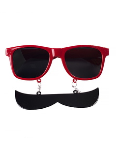 Карнавальные очки Феникс-Презент Усы красные из пластика
