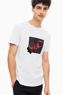 Футболка мужская Antony Morato MMKS01866-FA100144 1000 белая XL INT