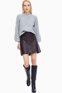 Юбка женская Selected 16075212 бордовая 34 EU