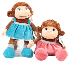 Обезьянка в платье 37 см в ассортименте PLUSH APPLE