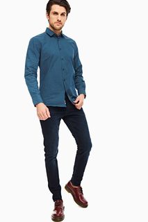 Рубашка мужская Sisley 5BKE5QGD9_71R бирюзовая M INT