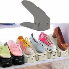 Двойная подставка для обуви с регулировкой Double Shoe Rack dark gray