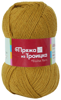 Пряжа из Троицка "Алиса", цвет: 1265 горчица, 100 грамм, 300 м (10 мотков) ( 10) Троицкая камвольная фабрика