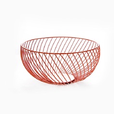 Ваза для фруктов Kitchen Angel ,"Полосатая ковка", розовая, 26х14х10 см