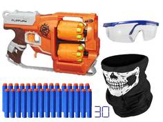 Набор Nerf Восстание Переворот № 1 Бластер Зомби , Патроны 30 шт., бандана+очки