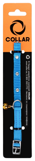 Ошейник для собак Collar Dog Extremе №2, со стразами, нейлон, синий, 20-30 см x 10 мм